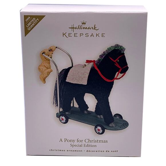 Hallmark Keepsake 2008 PONY FOR CHRISTMAS Limited Collectible Ornament in Box - Picture 1 of 7